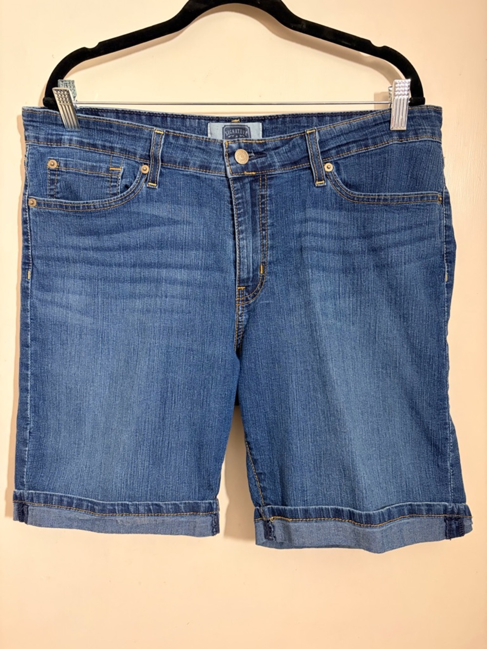 Signature Blue Denim Jean Shorts
